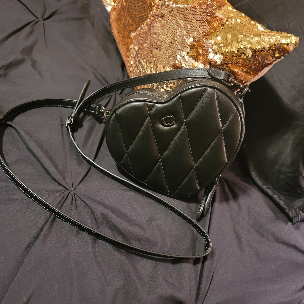 Coach Quilted Leather Heart Bag